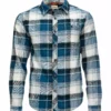 Simms Dockwear Cotton Flannel -Simms || Orvis || Patagonia Sales 2023 13292 199 dockwear cotton flannel atlantis celadon plaid f21 front