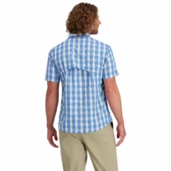 Simms Big Sky SS Shirt -Simms || Orvis || Patagonia Sales 2023 151 simms big sky ss shirt bright blue cutty red plaid 03 scaled
