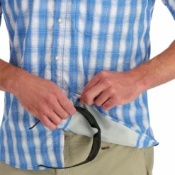 Simms Big Sky SS Shirt -Simms || Orvis || Patagonia Sales 2023 151 simms big sky ss shirt bright blue cutty red plaid 05 scaled