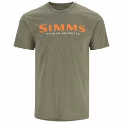 Simms Logo T Shirt -Simms || Orvis || Patagonia Sales 2023 191 simms logo t shirt military heather 01 scaled