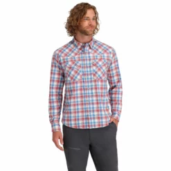 Simms Brackett LS Shirt -Simms || Orvis || Patagonia Sales 2023 221 simms brackett ls shirt sumac midnight window plaid 02 scaled