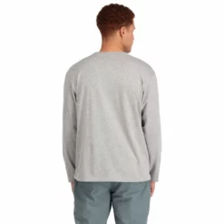 Simms Logo LS T-Shirt -Simms || Orvis || Patagonia Sales 2023 222 simms logo ls t shirt grey heather 03 scaled