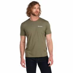 Simms Trout On My Mind SS T-Shirt -Simms || Orvis || Patagonia Sales 2023 222 simms trout on my mind ss t shirt military heather 03 scaled