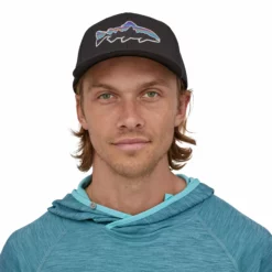 Patagonia Fitz Roy Trout Trucker Hat -Simms || Orvis || Patagonia Sales 2023 231 patagonia fitz roy trout trucker hat black 03 scaled