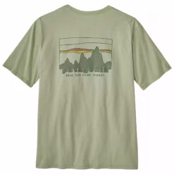 Patagonia Mens '73 Skyline Organic T-Shirt -Simms || Orvis || Patagonia Sales 2023 231 patagonia mens 73 skyline organic t shirt salvia green 01 dd725204 b939 40e8 8692 a0ce18a12b69