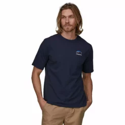 Patagonia Men's Skyline Stencil Responsibili-Tee -Simms || Orvis || Patagonia Sales 2023 231 patagonia mens skyline stencil responsibili tee new navy 04