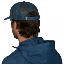 Patagonia Take A Stand Trucker Hat -Simms || Orvis || Patagonia Sales 2023 231 patagonia take a stand trucker hat bayou badge tidepool blue 03