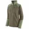 Patagonia Women's R1 Fitz Roy Trout 1/4 Zip Long Sleeve -Simms || Orvis || Patagonia Sales 2023 231 patagonia womens r1 fitz roy trout 1 4 zip long sleeve garden green 01