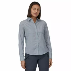 Patagonia Women's Self Guided Hike Shirt Long Sleeve Sale -Simms || Orvis || Patagonia Sales 2023 231 patagonia womens self guided hike shirt long sleeve journeys steam blue 02 694b50d3 e1bf 4e12 8ef2 314b80ca7ac0