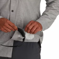 Simms Cutbank Chambray LS Shirt -Simms || Orvis || Patagonia Sales 2023 231 simms cutbank chambray ls shirt cinder chambray 05 scaled