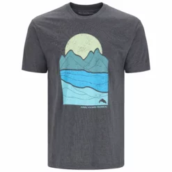 Simms Mtn River Stream T-Shirt -Simms || Orvis || Patagonia Sales 2023 231 simms mtn river stream t shirt titanium heather 01 scaled