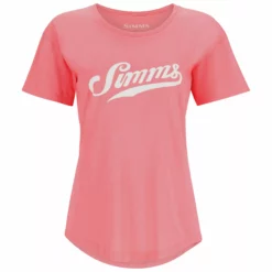 Simms Women's Script T-Shirt -Simms || Orvis || Patagonia Sales 2023 231 simms womens script t shirt coral 01 scaled