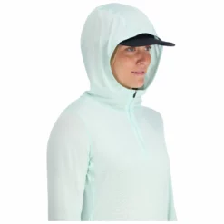Simms Women's SolarFlex 1/4 Zip Hoody -Simms || Orvis || Patagonia Sales 2023 231 simms womens solarflex 1 4 zip hoody sea breeze 04 scaled