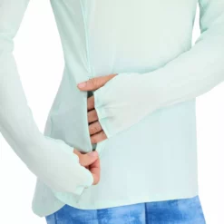 Simms Women's SolarFlex 1/4 Zip Hoody -Simms || Orvis || Patagonia Sales 2023 231 simms womens solarflex 1 4 zip hoody sea breeze 06 scaled