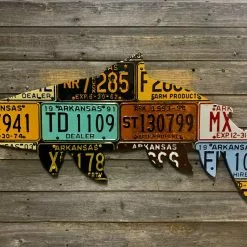 Cody Richardson Art - Arkansas Vintage Brown Trout License Plate Art