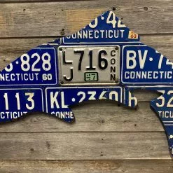 Cody Richardson Art - Connecticut Antique Trout License Plate Art