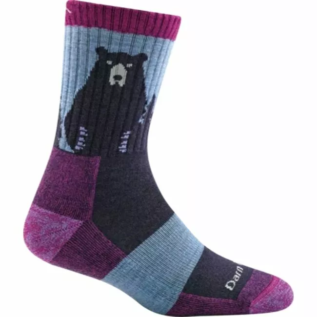 Darn Tough Womens Bear Town Micro Crew Sock Light Cushion 1 Darn Tough Womens Bear Town Micro Crew Sock Light Cushion
