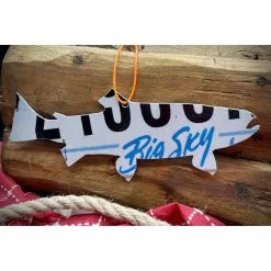 Cody Richardson Art - Montana â€˜Big Sky Bowâ€™ Trout License Plate Christmas Ornament