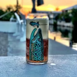 DeYoung Beer Can Pilsner Glass -Simms || Orvis || Patagonia Sales 2023 BrownBeerCanGlass2Web