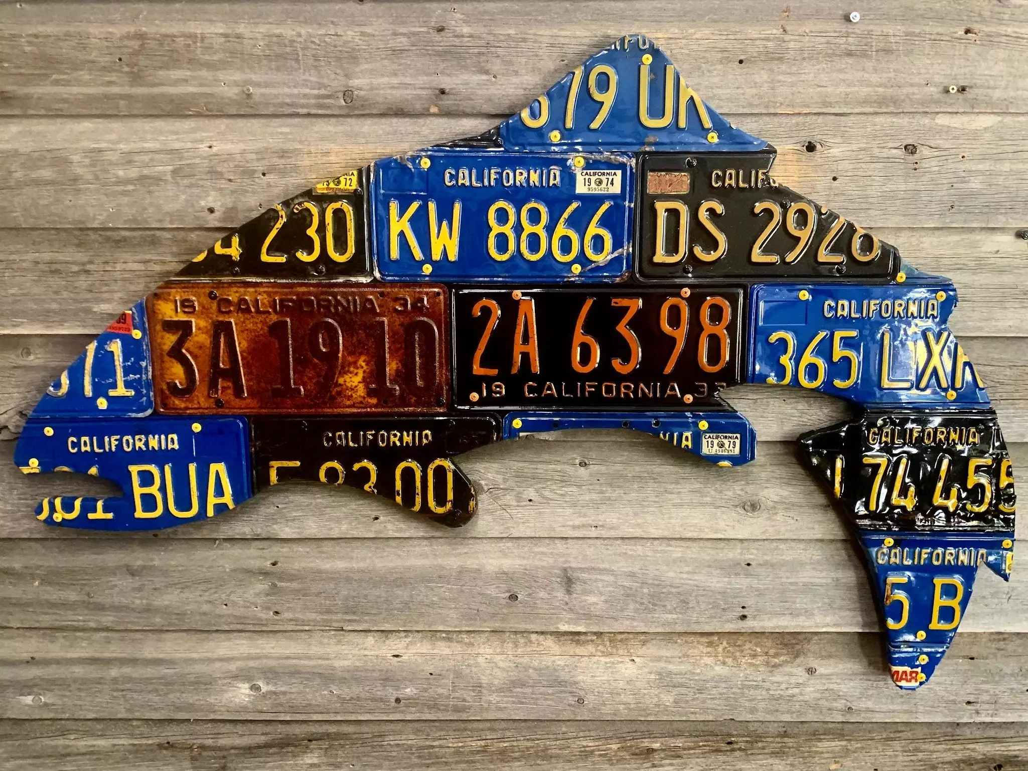 Cody Richardson Art - California Large 4-Foot Trout License Plate Art 1 Cody Richardson Art - California Large 4-Foot Trout License Plate Art