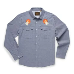 Howler Brothers Gaucho Snapshirt Sale -Simms || Orvis || Patagonia Sales 2023 HOW00281 Bark 20At 20The 20Moon.01