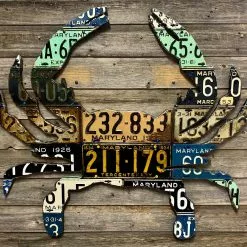 Cody Richardson Art - Maryland Blue Crab Vintage License Plate Art