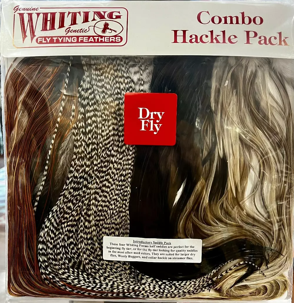 Whiting Introductory Hackle Pack - Four 1/2 Saddles 1 Whiting Introductory Hackle Pack - Four 1/2 Saddles