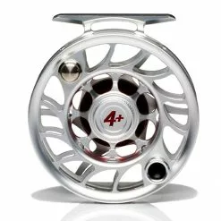 Hatch Iconic 4 Plus Fly Reel -Simms || Orvis || Patagonia Sales 2023 Iconic4PlusReelClearRedLargeArborBack