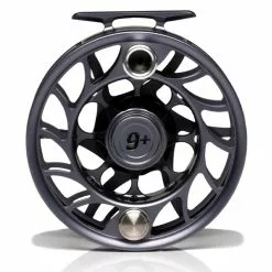 Hatch Iconic 9 Plus Fly Reel -Simms || Orvis || Patagonia Sales 2023 Iconic9PlusReelGreyBlackLargeArborBack