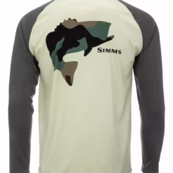 Simms Tech Tee - Artist Series Sale -Simms || Orvis || Patagonia Sales 2023 PG 13533 796 M Tech Tee Artist Series Bass Light Green Steel Back s22