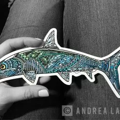 Andrea Larko Feeding Bonefish Zentangle Sticker