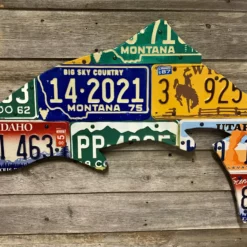 Cody Richardson Art - Mixed Western State Trout License Plate Art