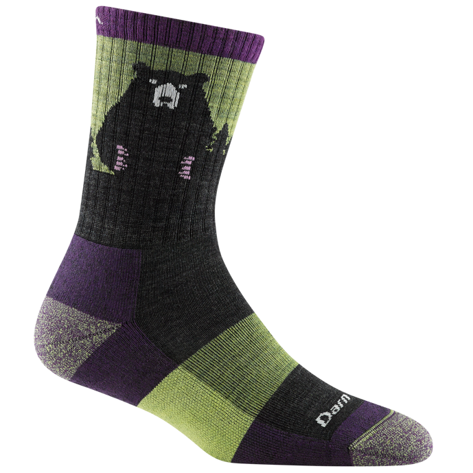 Darn Tough Womens Bear Town Micro Crew Sock Light Cushion 2 Darn Tough Womens Bear Town Micro Crew Sock Light Cushion - Image 2